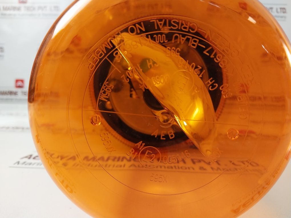 Auer 881 Orange Beacon Flashing Light 230 Volts