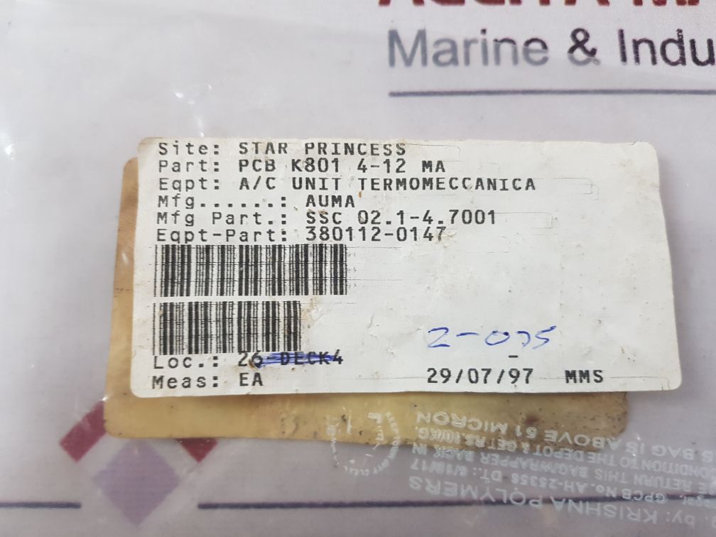 Auma Ssc 02.1-4.7001 Pcb K801