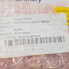 Auma Z011.109A Positioner Board Z011.109/01