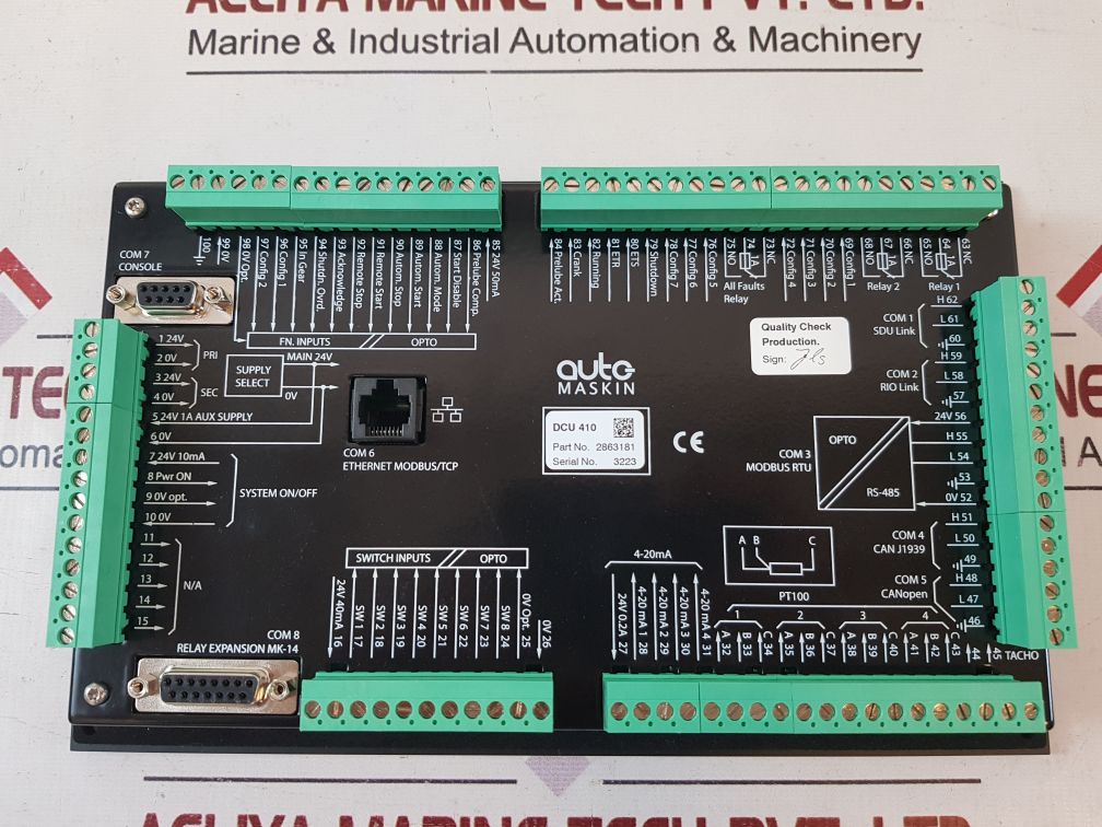 Auto Maskin Dcu 410 Cummins Engine Controller