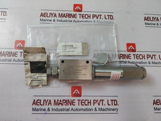 Autoclave Engineers 30Rvp6072 Relief Valve Series Rvp 25000Psi See Original Listing