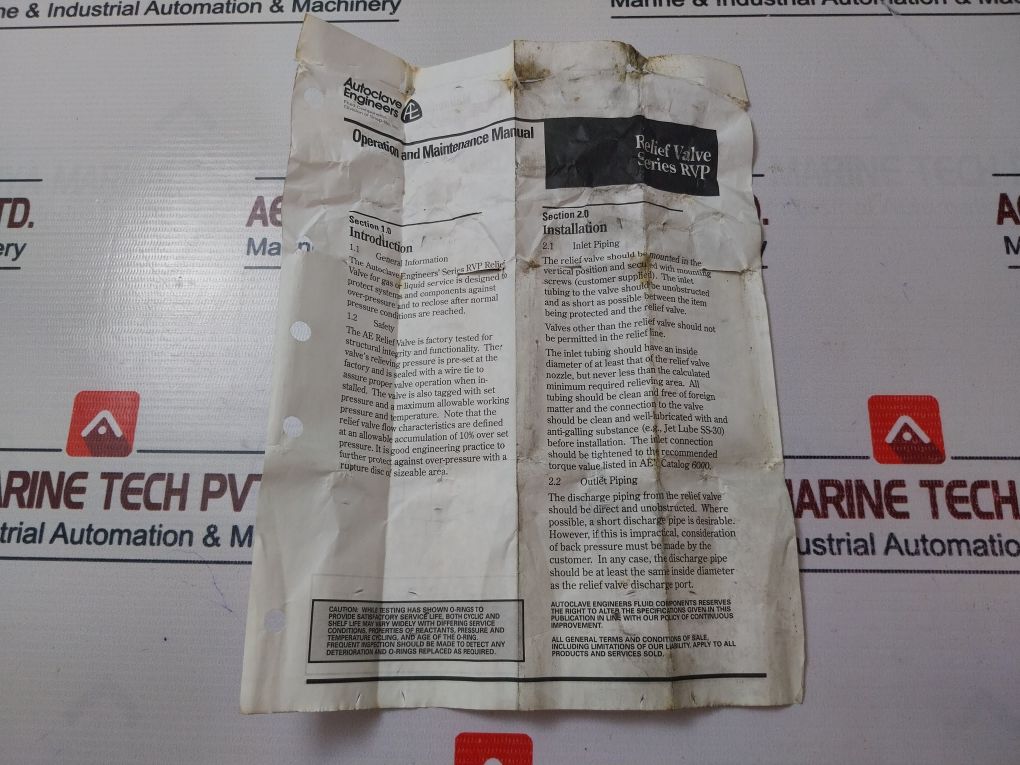Autoclave Engineers 30Rvp6072 Relief Valve Series Rvp 25000Psi 