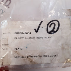 Autoclave Engineers Clx12 Elbow Mawp 20,000 Psi
