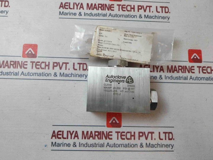 Autoclave Engineers Clx16 Medium Pressure Elbow