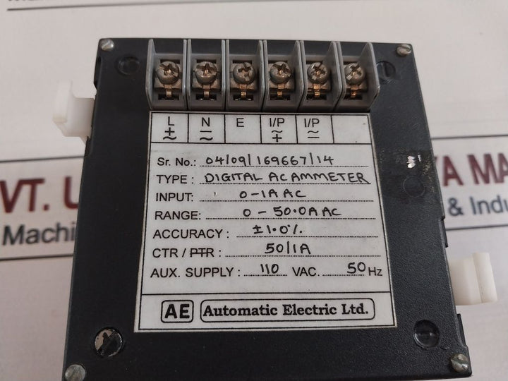 Automatic Electric 0-1A Ac Digital Ac Ammeter 50Hz
