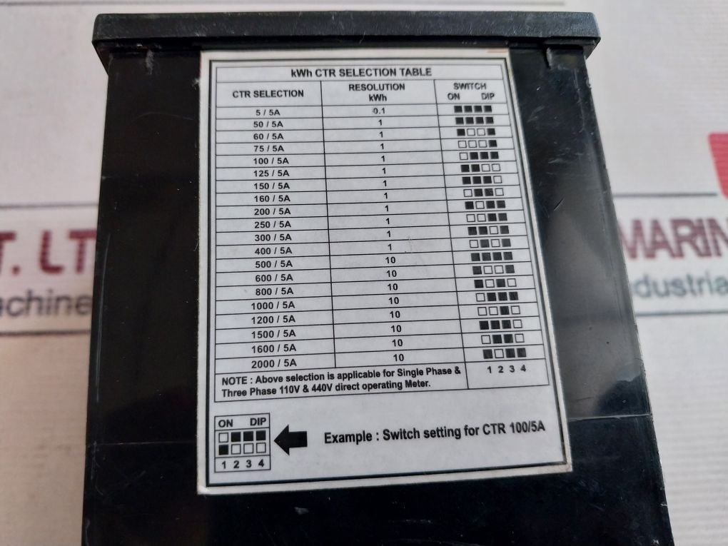 Automatic Electric 3P-3E-4W Energy Meter (Kwh) 5A