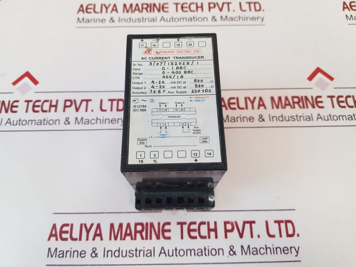 Automatic Electric Ac Current Transducer 0-400 Aac