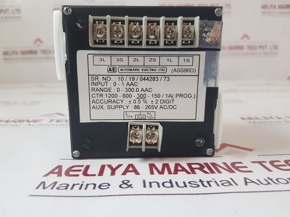 Automatic Electric Ass96D A.C.Ammeter 0-300.0 Aac