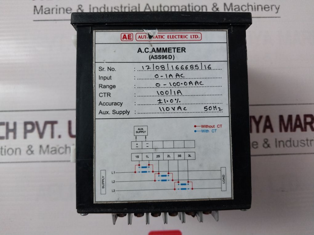 Automatic Electric Digital A.C.Ammeter Ass96D