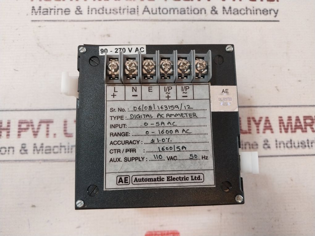 Automatic Electric Digital Ac Ammeter 1600/5A