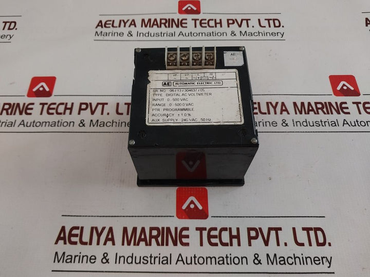 Automatic Electric Digital Ac Voltmeter 0-500.0 Vac