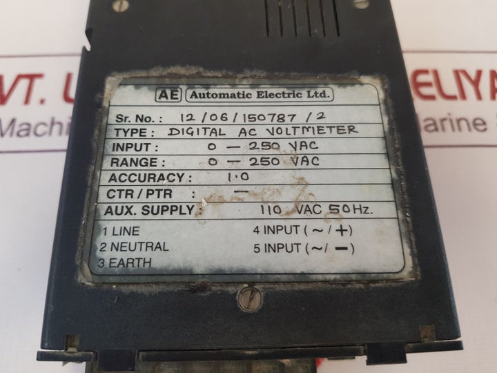 Automatic Electric Digital Ac Voltmeter 0-250 Vac