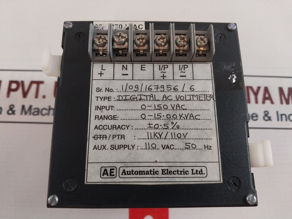 Automatic Electric Digital Ac Voltmeter 110 Vac 50 Hz