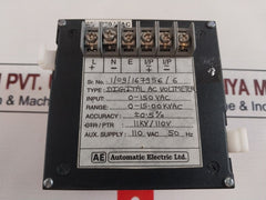 Automatic Electric Digital Ac Voltmeter 110 Vac 50 Hz