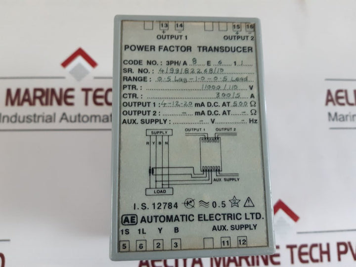 Automatic Electric Power Factor Transducer