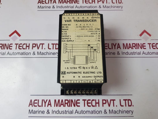 Automatic Electric Var Transducer