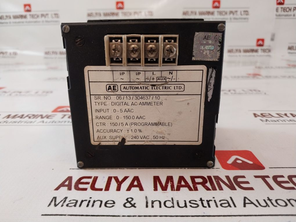 Automatic Electronic Digital Ac Ammeter 0-150.0 Aac