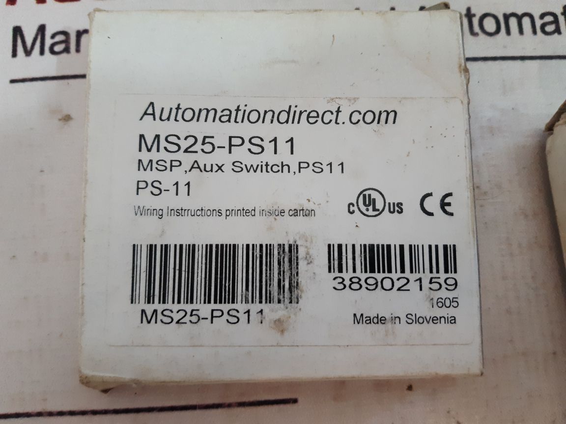 Automation Direct Ms25-ps11 Auxiliary Switch