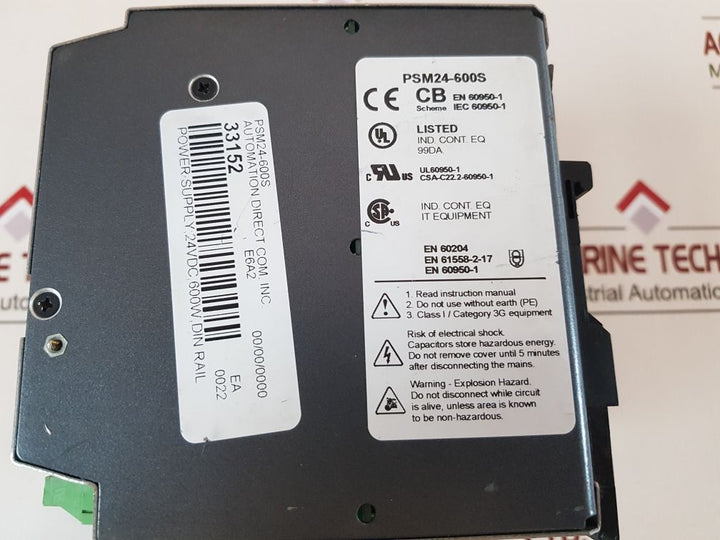 Automation Direct Psm24-600S Power Supply