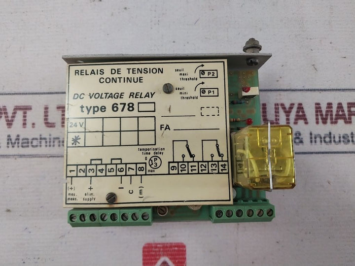 Automatismes Energie Electronique 678 Dc Voltage Relay 24V