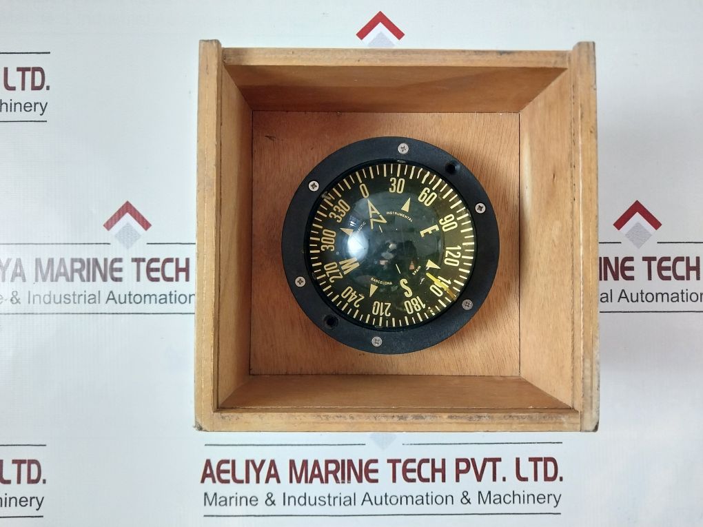 Autonautic Instrumental 0038/05 Wooden Box Compass 0-330