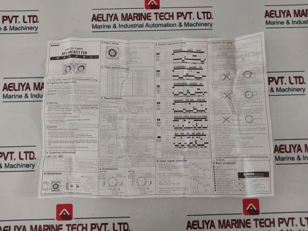 Autonics At11En Analog Timer Mode: A