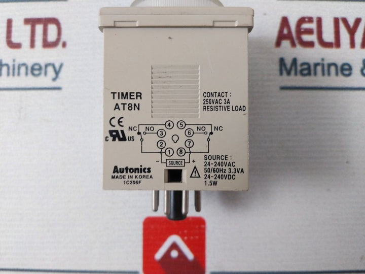 Autonics At8N Timer 0-1 Min 24-240Vac 50/60Hz 3.3Va