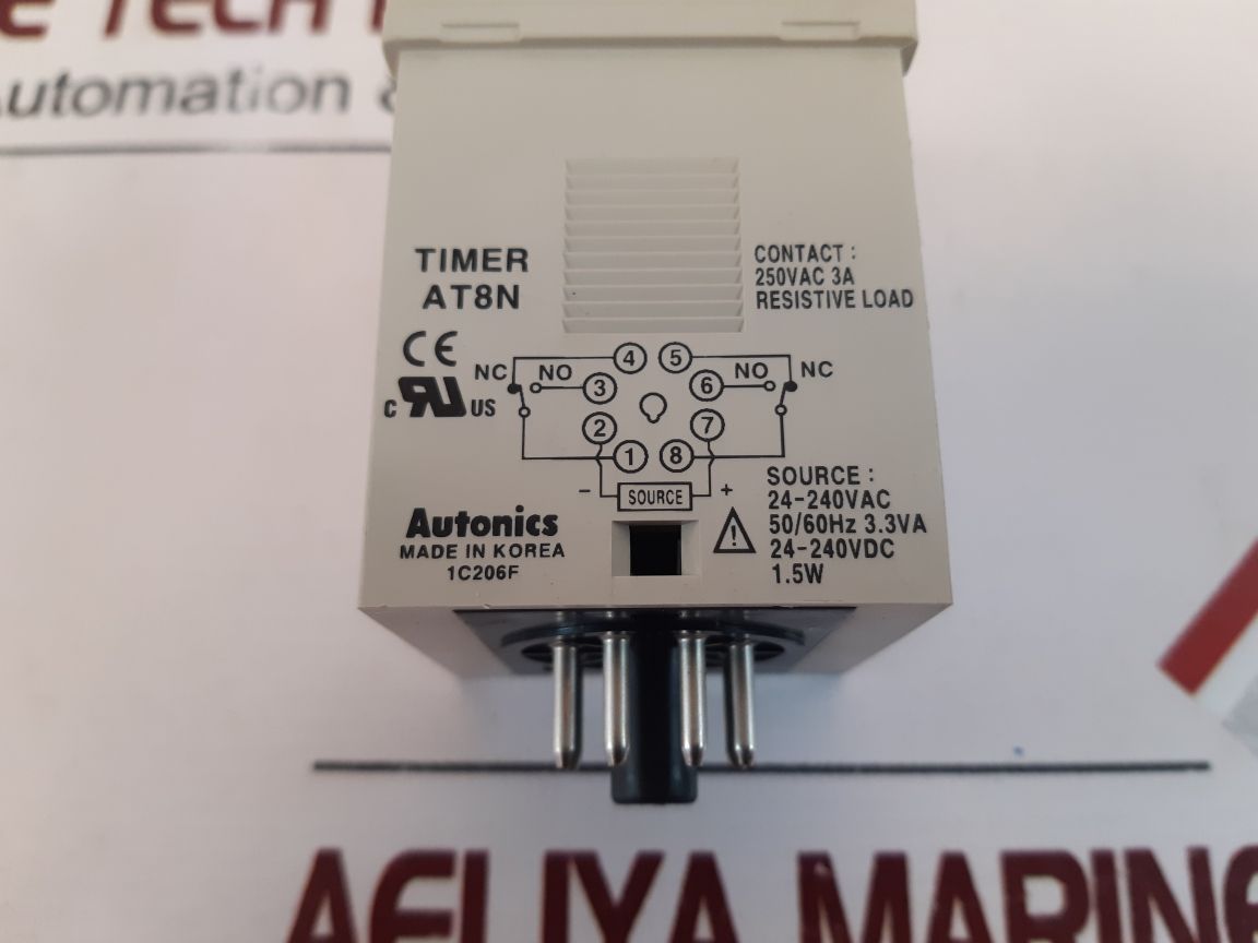 Autonics At8N Timer 0 To 5 Sec 1.5W With Socket Base – Aeliya Marine Tech®