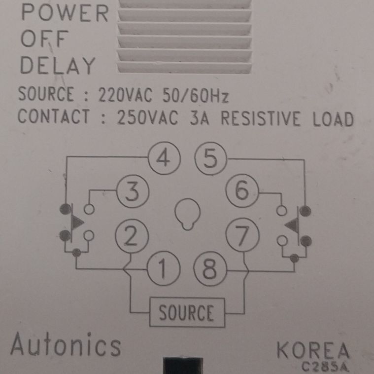 Autonics At8Ps Power Off Delay Timer 0-5 Sec