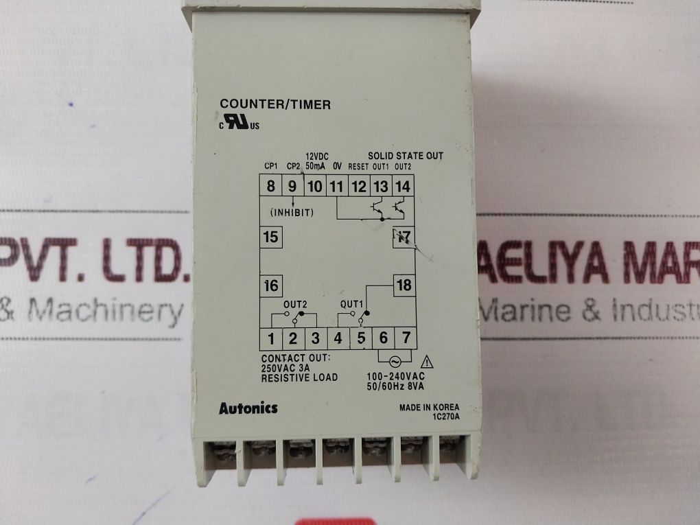 Autonics Fx6-2P Counter/Timer 12Vdc 50Ma