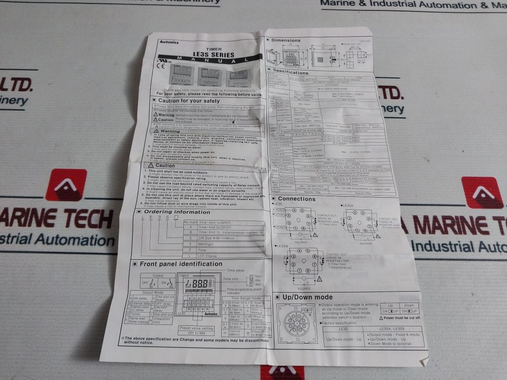 Autonics Le3S Timer 250Vac 5A