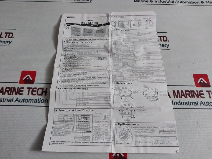Autonics Le3S Timer 250Vac 5A