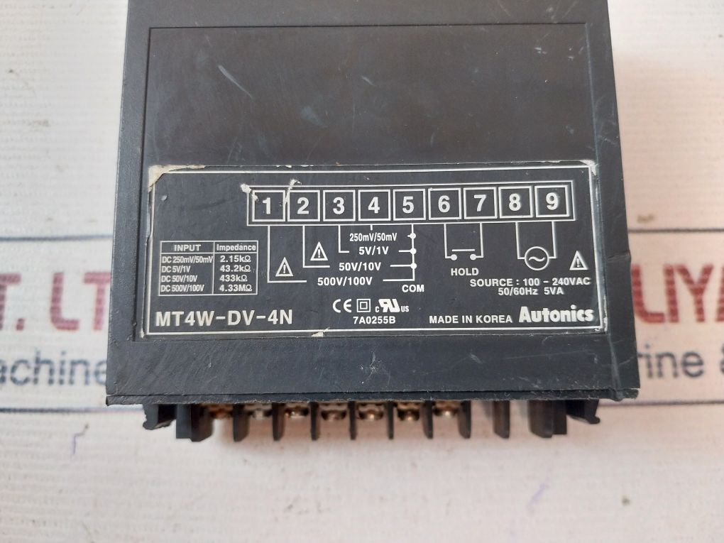 Autonics Mt4W-dv-4N Panel Meter 100-240Vac 5Va