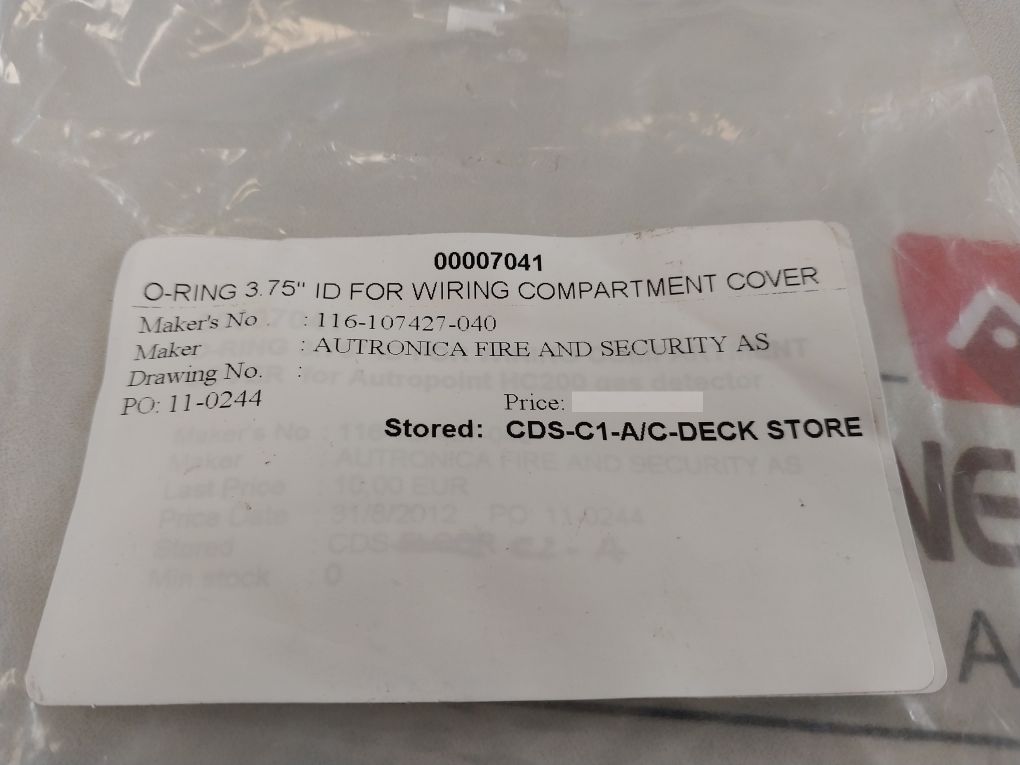 Lot Of 20X Autronica 116-107427-040 O-ring 90-5020-00997-z