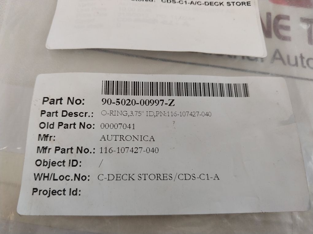 Lot Of 20X Autronica 116-107427-040 O-ring 90-5020-00997-z
