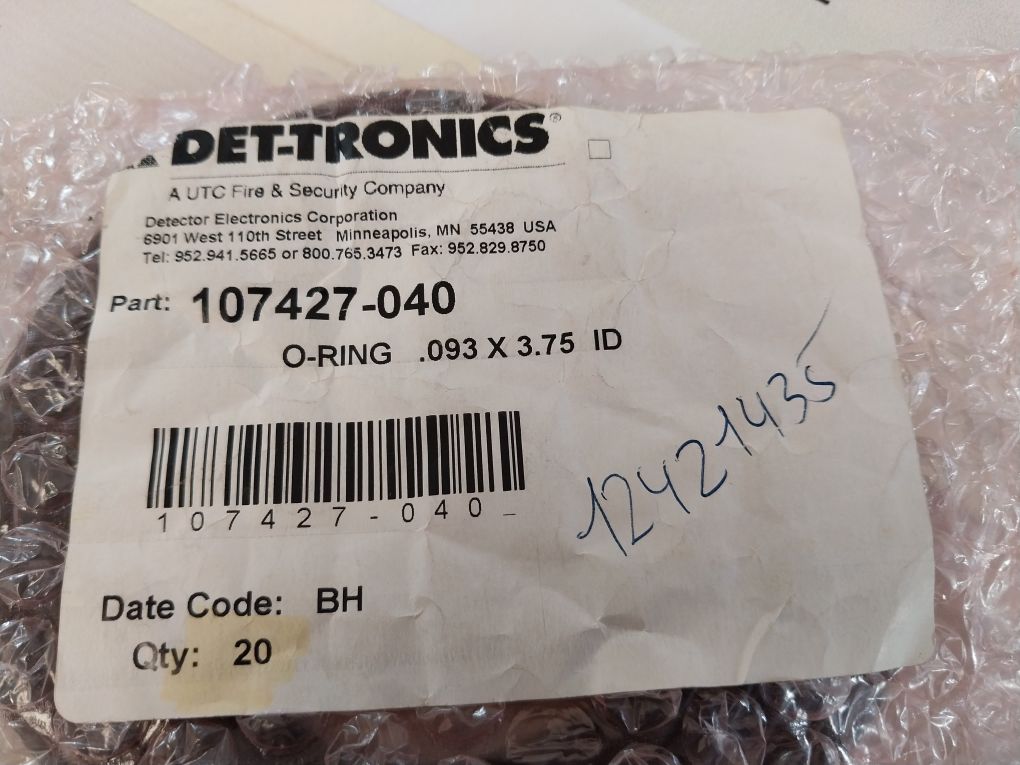 Lot Of 20X Autronica 116-107427-040 O-ring 90-5020-00997-z