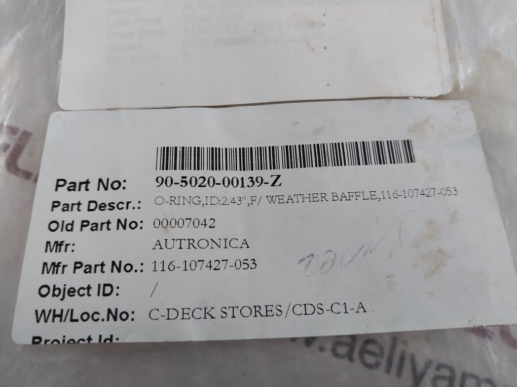 Lot Of 10X Autronica 116-107427-053 O-ring