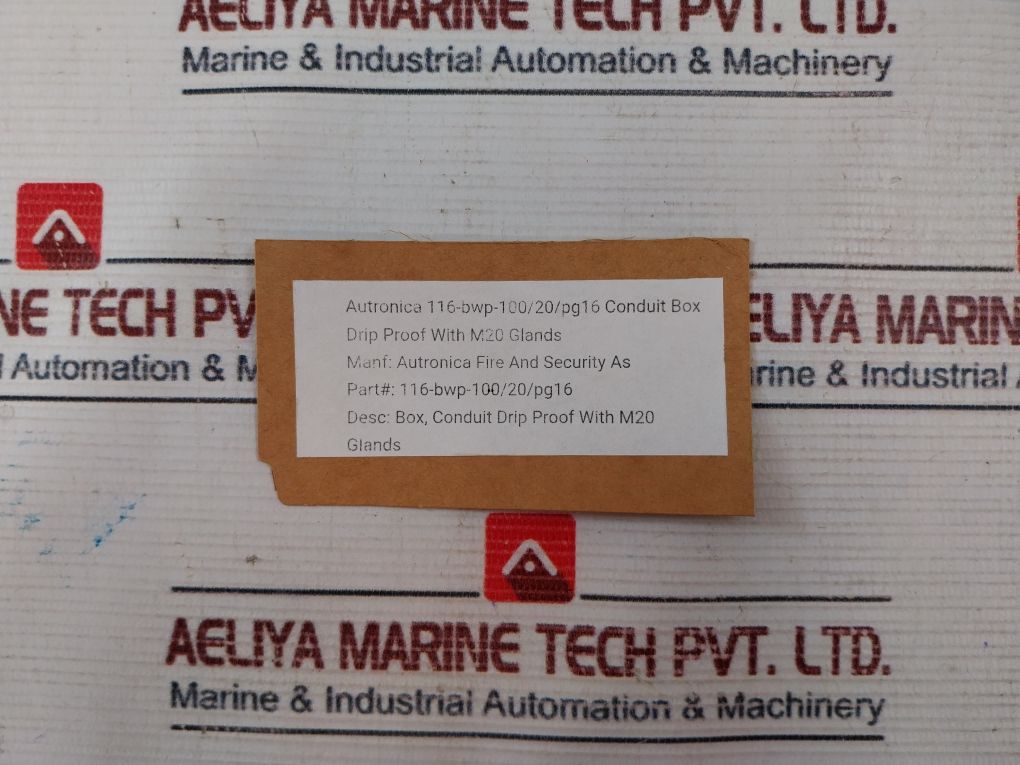 Autronica 116-bwp-100/20/Pg16 Conduit Box Drip Proof With M20 Glands