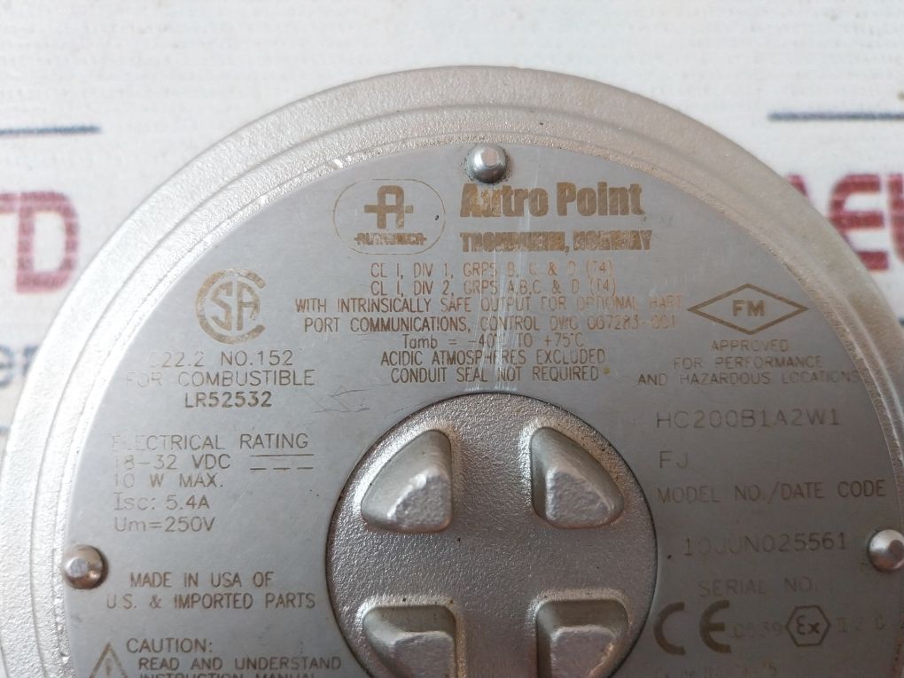 Autronica Autro Point Hc200B1A2W1 Gas Detector