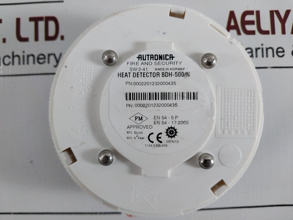 Autronica Bdh-500/N Heat Detector 0002201232000435