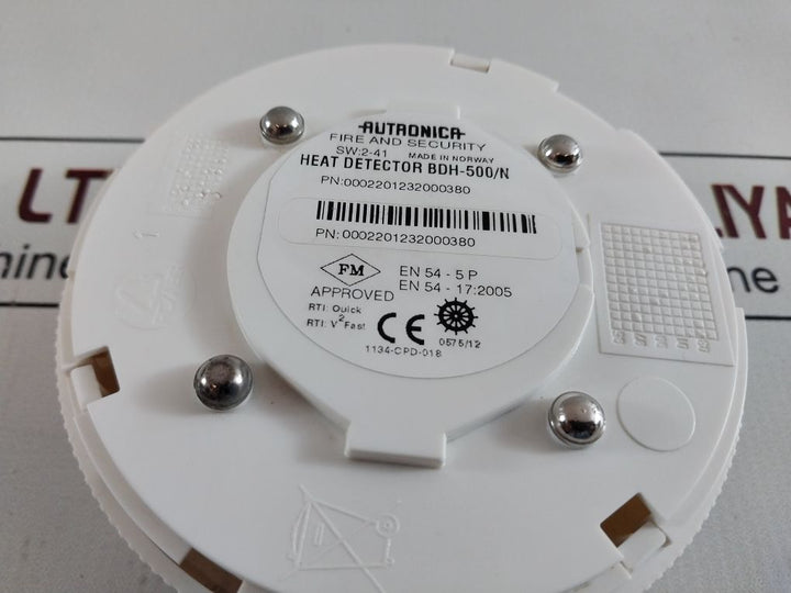 Autronica Bdh-500/N Heat Detector 0002201232000380