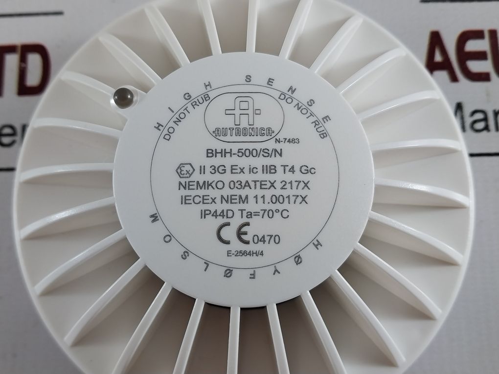 Autronica Bhh-500/S/N Smoke Detector 0001201411900642