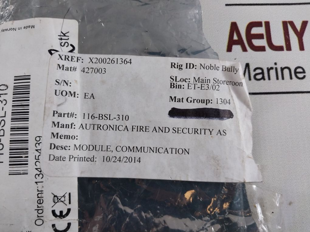 Autronica Bsl-310 Communication Module 07.13.064.059