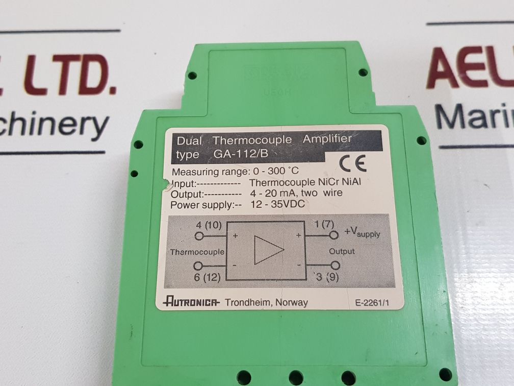 Autronica Ga-112/B Dual Thermocouple Amplifier