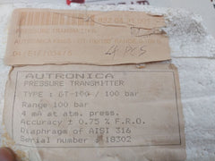 Autronica Gt-100/100 Bar Pressure Transmitter