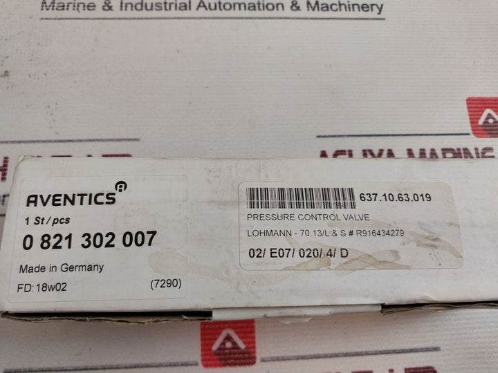 Aventics 0 821 302 007 Pressure Control Valve