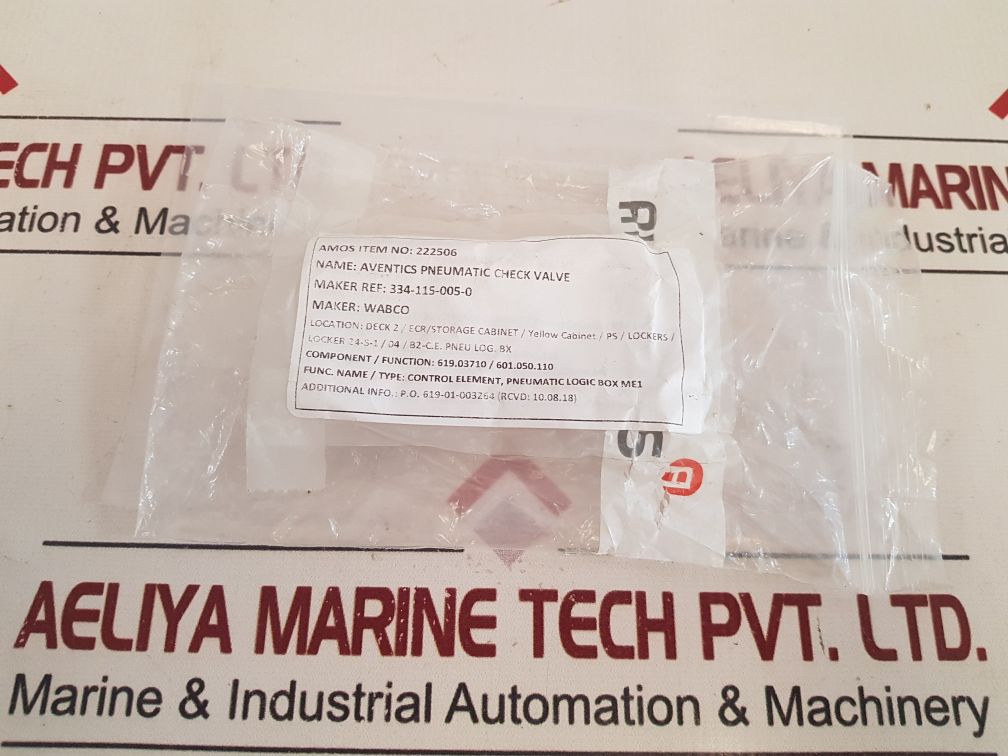 Aventics 3341150050 Pneumatic Check Valve