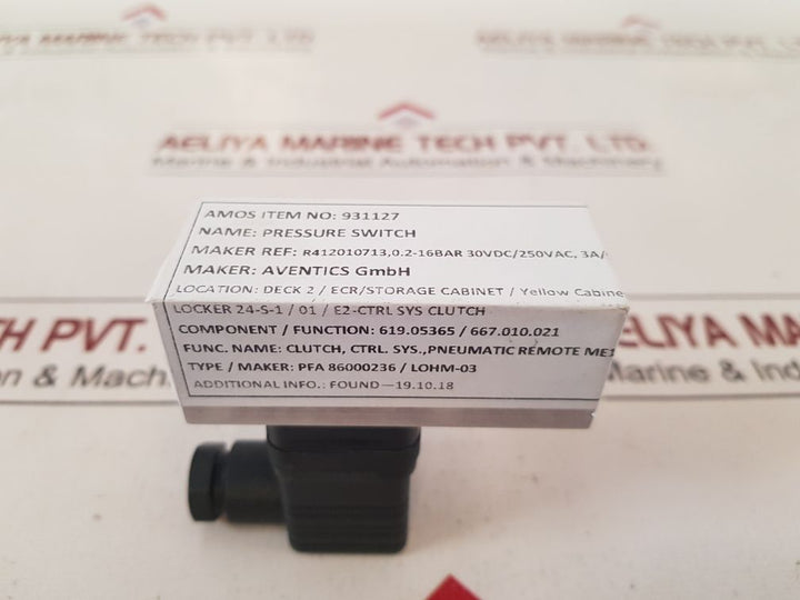 Aventics R412010713 Pressure Switch
