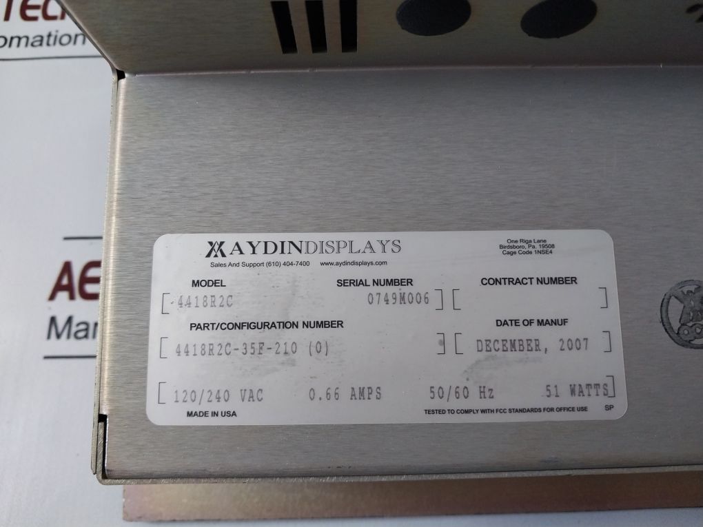Aydindisplays 4418R2C-35F-210 (0) Monitor