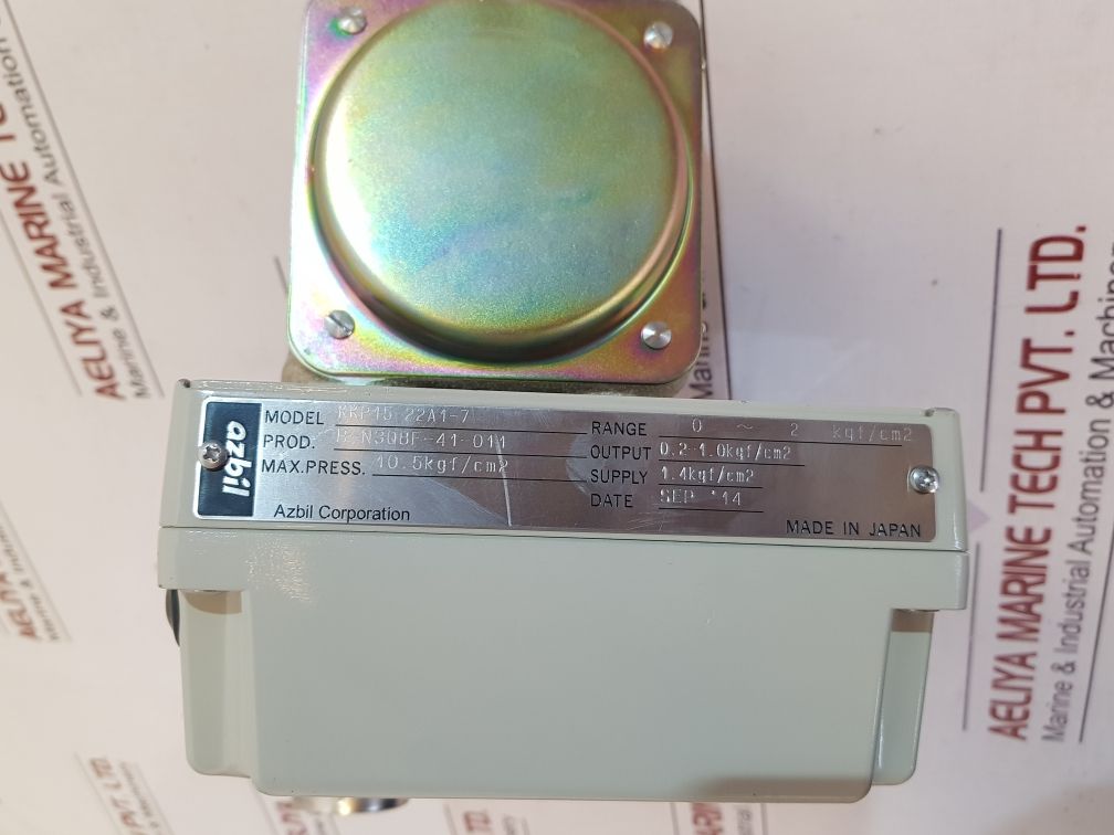 Azbil kz03-1a air regulator with kkp15-22a1-7 0 ~ 2 kgf/cm2